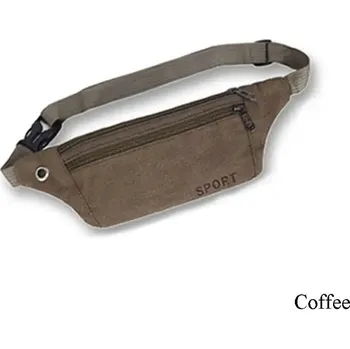 Ledvinka Plátěná ledvinka s více kapsami – unisex sportovní styl Barva (Varianta): Coffee 1