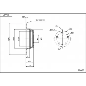 Brzdový kotouč Brzdový kotouč zadní Volvo 850 94- 295/9.6/8.4 271794 HART