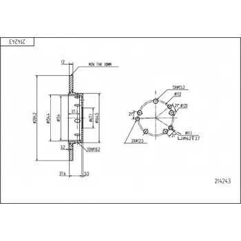 Brzdový kotouč Brzdový kotouč přední Mercedes 124 284/12/10 1244211312 HART