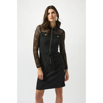 Dámské šaty Joesph Ribkoff dámské krajkové áčkové šaty 253220/11 Černá S