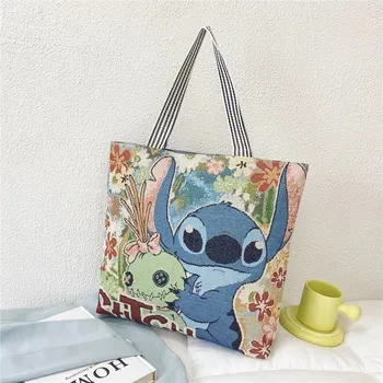 Kabelka Dámská plátěná taška s Mickeym – retro styl a úložný prostor Velikost: 38 x 8 x 38cm, Barva (Varianta): Stitch