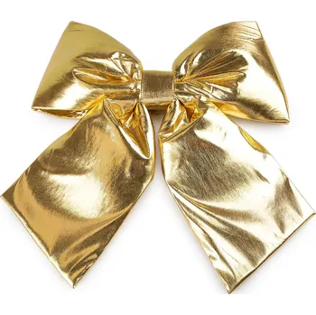 Vánoční dekorace Vánoční mašle metalická XXL 30x35 cm