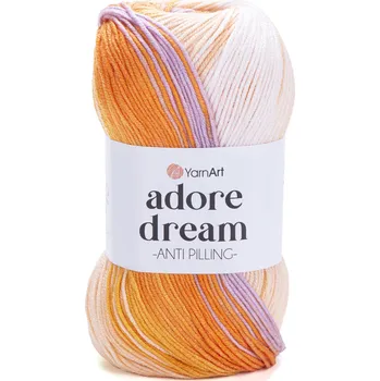 Příze Yarn Art Adore Dream 1053 oranžová, fialová, meruňková
