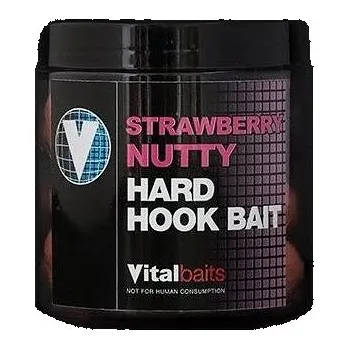 Nástraha Vitalbaits Hard Hook Bait Strawberry Nutty 100 g 18 mm