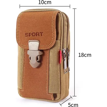 Ledvinka Pánská plátěná ledvinka na telefon a cestovní potřeby Barva (Varianta): Coffee Style 1