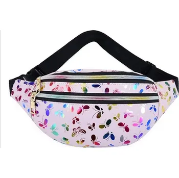 Outdoorové zavazadlo Plátěná ledvinka s potiskem listů pro muže i ženy Barva (Varianta): Růžová