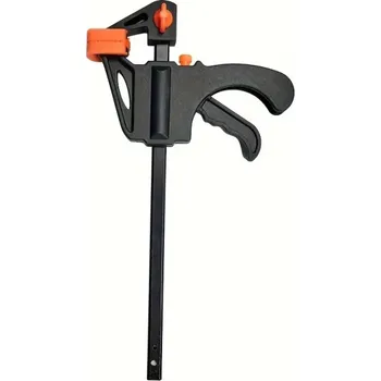 Kleště F svorka na dřevo 10 cm Nylonové tělo Kalenoocelová tyč PVC podložky Otočné čelisti Přeměna na rozpínací nástroj Svěrka