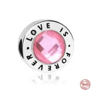 Korálek Prosperk Korálek stříbrný na náramek love is forever S2135