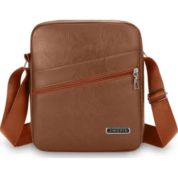 Pánská voděodolná crossbody taška z nylonu s kapsami Barva (Varianta): Hnědá