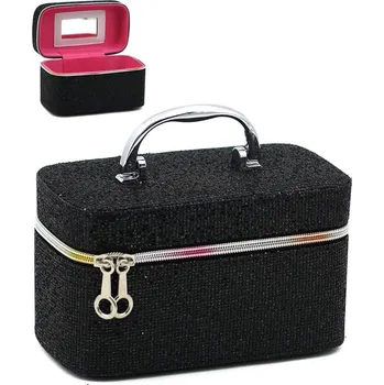 Deštník Kufřík dětský kosmetický vel. S se zrcátkem na zip černý