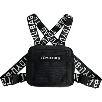 Kabelka Pouzdrová hrudní taška s dvojitým popruhem pro městský styl Barva (Varianta): Černá