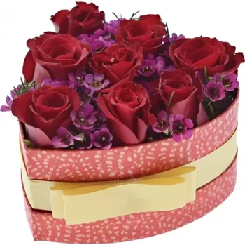 Dárková krabička Krabička květin ORESTA červená 15x8cm