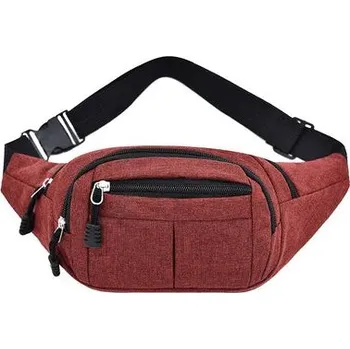 Ledvinka Pánská kožená ledvinka s řetízkem na telefon a doplňky Barva (Varianta): Červená