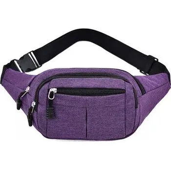 Ledvinka Pánská kožená ledvinka s řetízkem na telefon a doplňky Barva (Varianta): Fialová