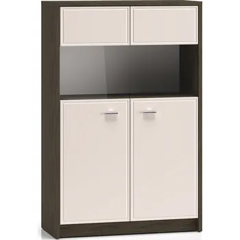 Knihovna Vitrína nízká dub windmill/cashmere lesk AVANTE 03