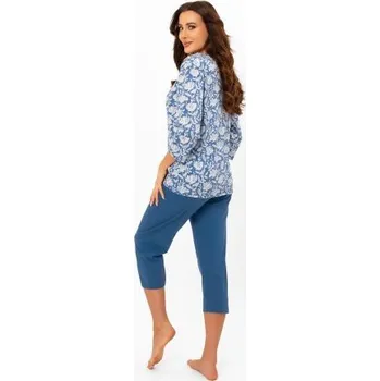 Dámské pyžamo Dámské 3/4 pyžamo Italian Fashion Bisali - bavlna Modrá L