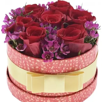 Dárková krabička Krabička květin ORESTA červená 13,5x8cm