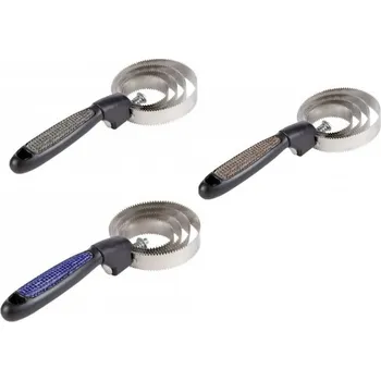 Čištění pro koně Hřbílko kovové HKM s kamínky černá/rosegold