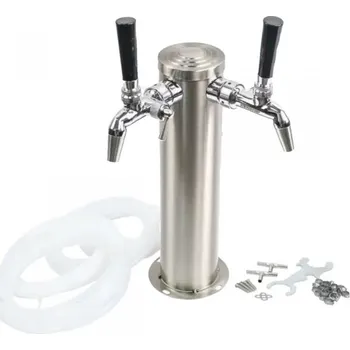 Výčepní pípa Kompletní výčepní stojan Double Tap 2x kohout Nukatap s kompenzátorem