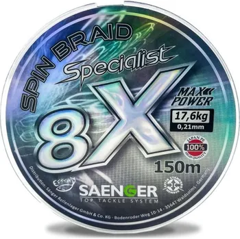 Pletená Šňůra Saenger 8X Specialist Spin Braid 150m 0,12mm / 9,7kg
