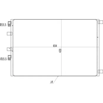 Chladič motoru Kondenzátor klimatizace Renault Megane II 05- 8200325004 HART