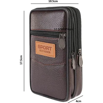 Ledvinka Pánská kožená ledvinka a crossbody – vintage styl na telefon Barva (Varianta): 12