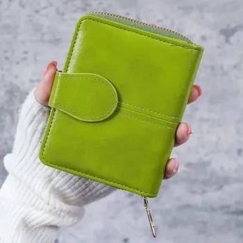 Peněženka Dámská retro peněženka z umělé kůže na mince se zapínáním Barva (Varianta): Zelená