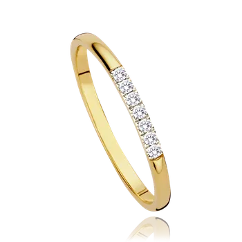 Prsten MINET Elegantní zlatý prsten s bílými zirkony Au 585/1000 vel. 56 - 1,10g JMG0027XGR56