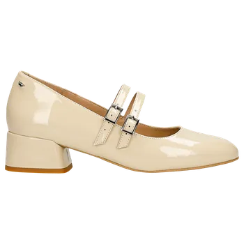 Dámské lodičky Béžové Lodičky Mary Jane Z Lakované Kůže Wojas 4405434 41