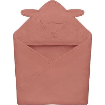 Dětská osuška Lionelo Muslin Hooded Towel Red Coral