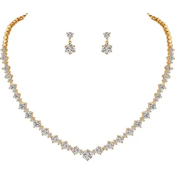 Souprava šperků B-TOP Dámská pozlacená souprava Zircon Lady