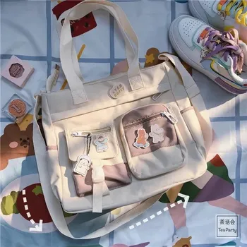 Kabelka Dámská plátěná taška přes rameno – prostorná a praktická Barva (Varianta): Béžová