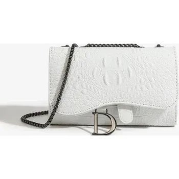 Kabelka Flitrovaná dámská kabelka s řetízkem – elegantní crossbody Velikost: 21cmX13cmX8cm, Barva (Varianta): Bílá