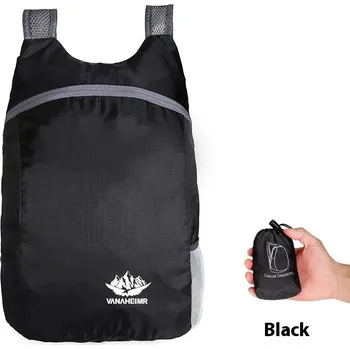 Městský batoh Skládací voděodolný batoh na sport a cestování pro muže i ženy Barva (Varianta): Černá