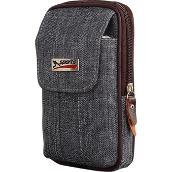 Outdoorové zavazadlo Kožená ledvinka pro muže s více přihrádkami na telefon Barva (Varianta): Grey 17x10x4cm