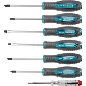 Šroubovák Sada šroubováků WERKZEYT Sada úderových šroubováků + zkoušečka napětí, 7dílná