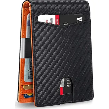 Peněženka Luxusní pánská peněženka RFID – tenká a bezpečná na karty Barva (Varianta): Carbon Orange