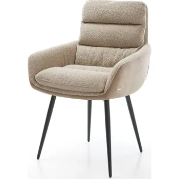 Jídelní židle Jídelní židle Abelia-Flex s područkami mix materiálů béžová podnož