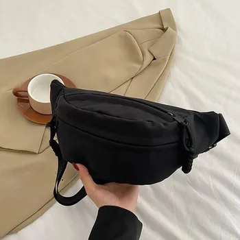 Kabelka Velkokapacitní canvas taška přes rameno v korejském stylu Barva (Varianta): C-black