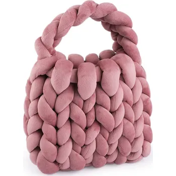 Kabelka Kabelka z velvetové příze hand made 25x22 cm