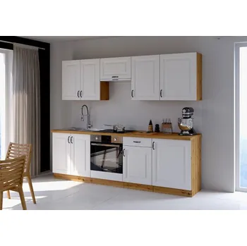 Kuchyňská linka Kuchyňská linka STILO dub artisan/bílé MDF, Sestava K, 250