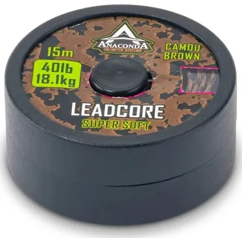 Pletená Šňůra s olověným jádrem Anaconda Super Soft Leadcore Hnědá 5m 50lb