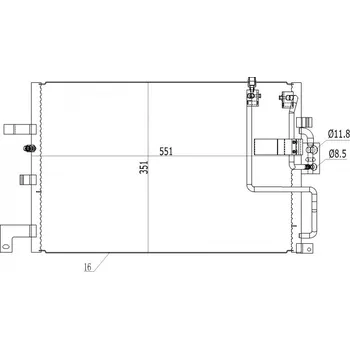 Chladič motoru Kondenzátor klimatizace Saab 9-3 2.0 98- 4758637 HART