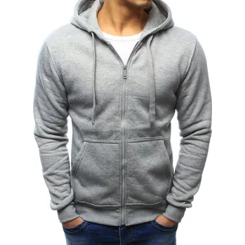 Pánská mikina Dstreet Pánská mikina rozepínací s kapucí černá BX2192 Barva: Šedá - světle, Velikost: XXL