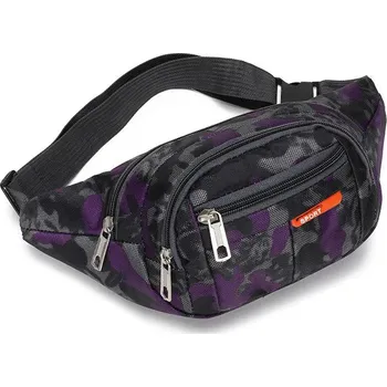 Ledvinka Maskáčová ledvinka pro muže i ženy na telefon a cestování Barva (Varianta): Fialová