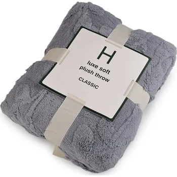 deka Deka plyšová, listy 150x200 cm, barva 5 šedá