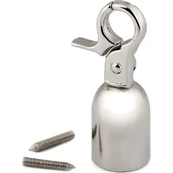 Koncovka s karabinou na ucha tašek / šňůry nikl 20 ks