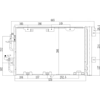 Chladič motoru Kondenzátor klimatizace Astra 2.0T 04- 1850098 HART