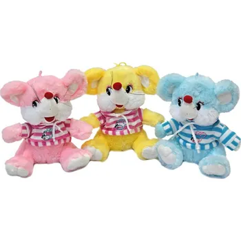 plyšák PLYŠ Baby myška pruhované triko 36cm 3 barvy *PLYŠOVÉ HRAČKY*