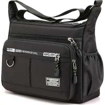 Pánská crossbody taška z oxfordu – vícekapsová a prostorná Barva (Varianta): Černá